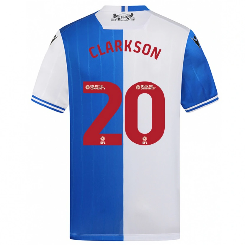 Danxen Kobiety Eve Clarkson #20 Niebiesko-Biały Domowa Koszulka 2025/26 Koszulki Klubowe