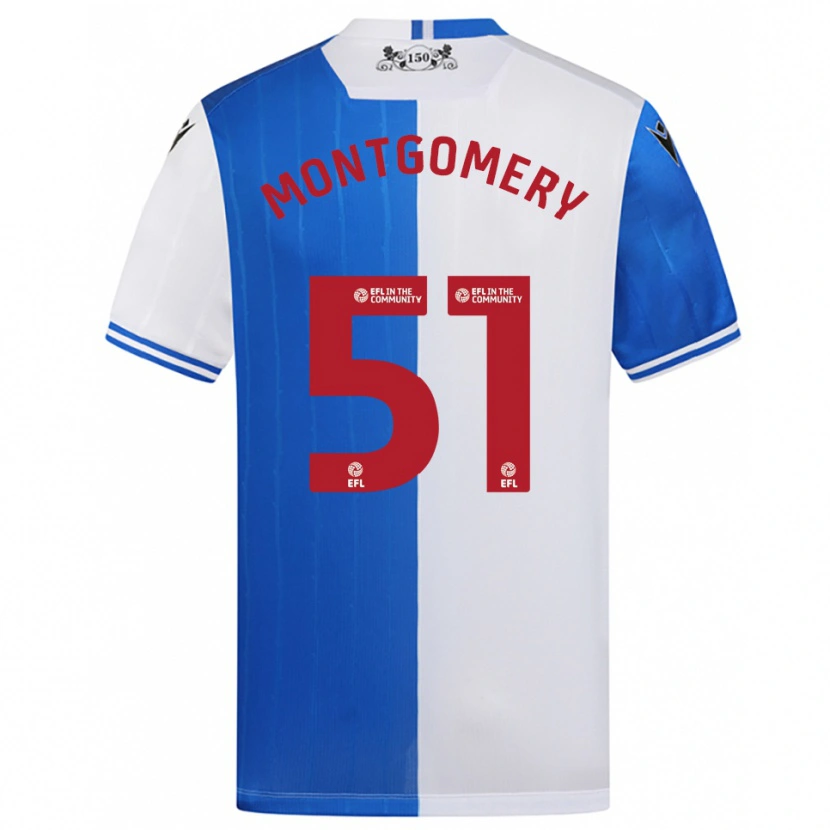 Danxen Kobiety Kristi Montgomery #51 Niebiesko-Biały Domowa Koszulka 2025/26 Koszulki Klubowe