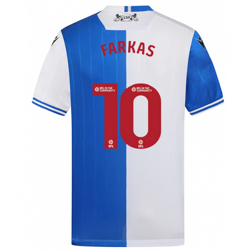 Danxen Kobiety Patrik Farkas #10 Niebiesko-Biały Domowa Koszulka 2025/26 Koszulki Klubowe
