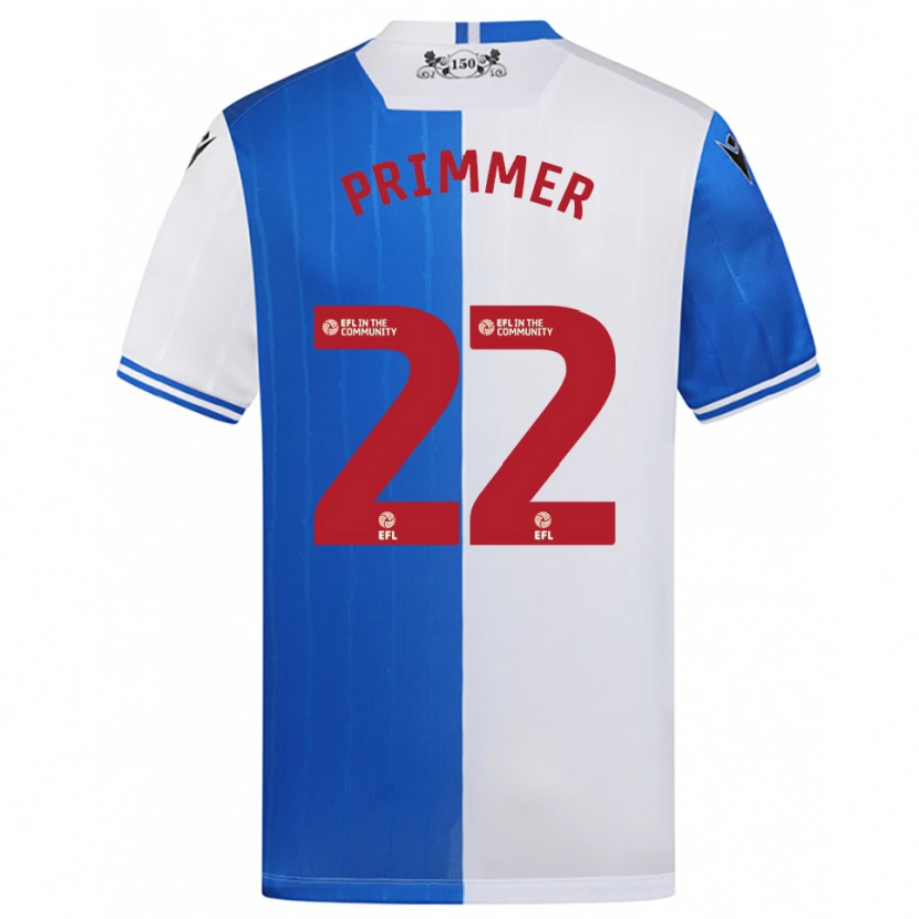 Danxen Kobiety Tia-Jade Primmer #22 Niebiesko-Biały Domowa Koszulka 2025/26 Koszulki Klubowe