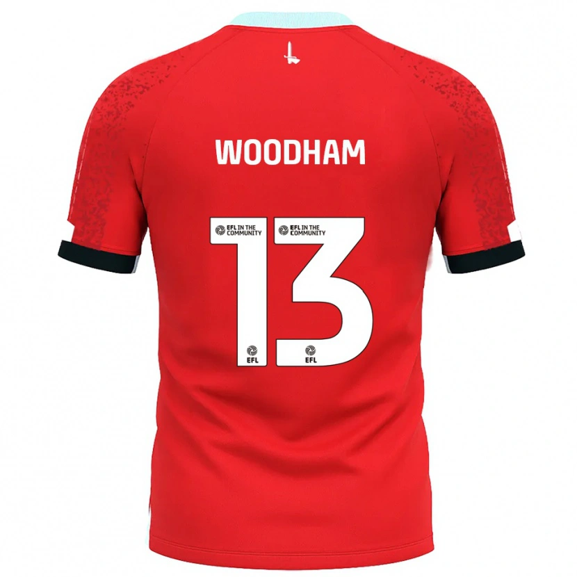 Danxen Kobiety Finley Woodham #13 Czerwono-Biały Domowa Koszulka 2025/26 Koszulki Klubowe