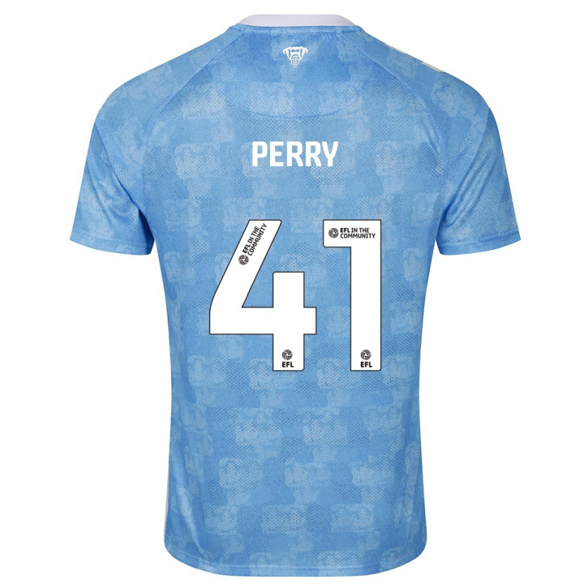 Danxen Kobiety Callum Perry #41 Błękitno-Biały Domowa Koszulka 2025/26 Koszulki Klubowe