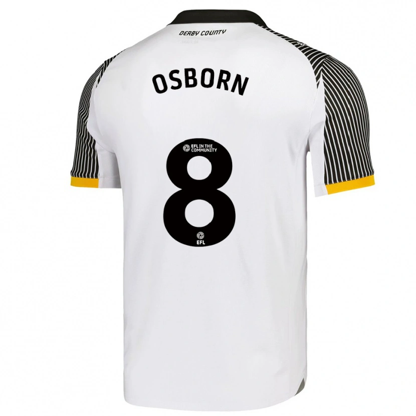Danxen Kobiety Ben Osborn #8 Biało-Czarny Domowa Koszulka 2025/26 Koszulki Klubowe