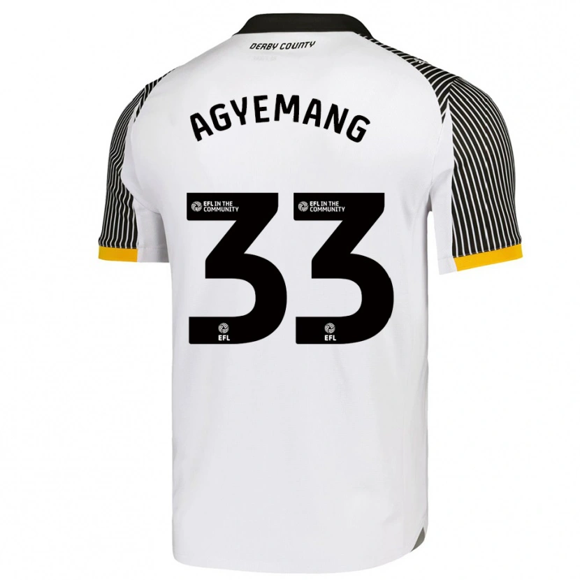 Danxen Kobiety Patrick Agyemang #33 Biało-Czarny Domowa Koszulka 2025/26 Koszulki Klubowe