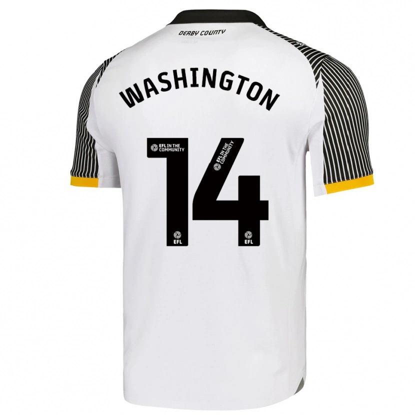 Danxen Kobiety Conor Washington #14 Biało-Czarny Domowa Koszulka 2025/26 Koszulki Klubowe