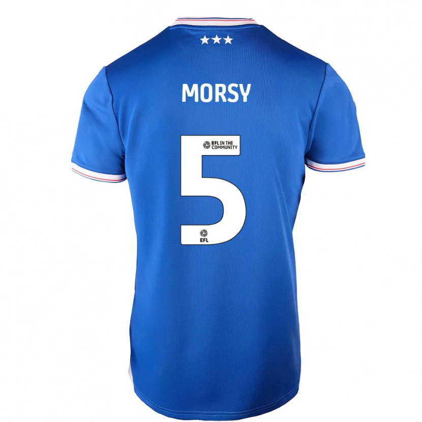 Danxen Kobiety Samy Morsy #5 Niebiesko-Biały Domowa Koszulka 2025/26 Koszulki Klubowe