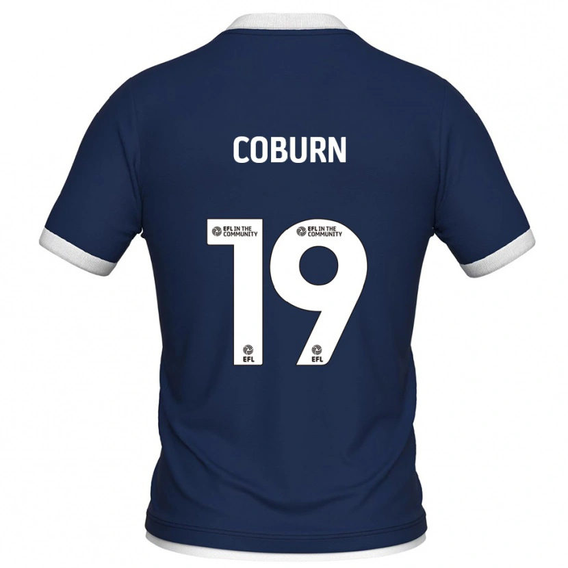 Danxen Kobiety Josh Coburn #19 Granatowo-Biały Domowa Koszulka 2025/26 Koszulki Klubowe