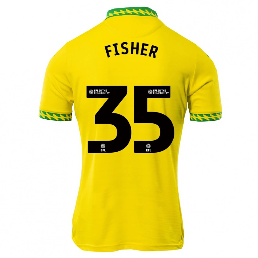 Danxen Kobiety Kellen Fisher #35 Biało-Zielony Domowa Koszulka 2025/26 Koszulki Klubowe