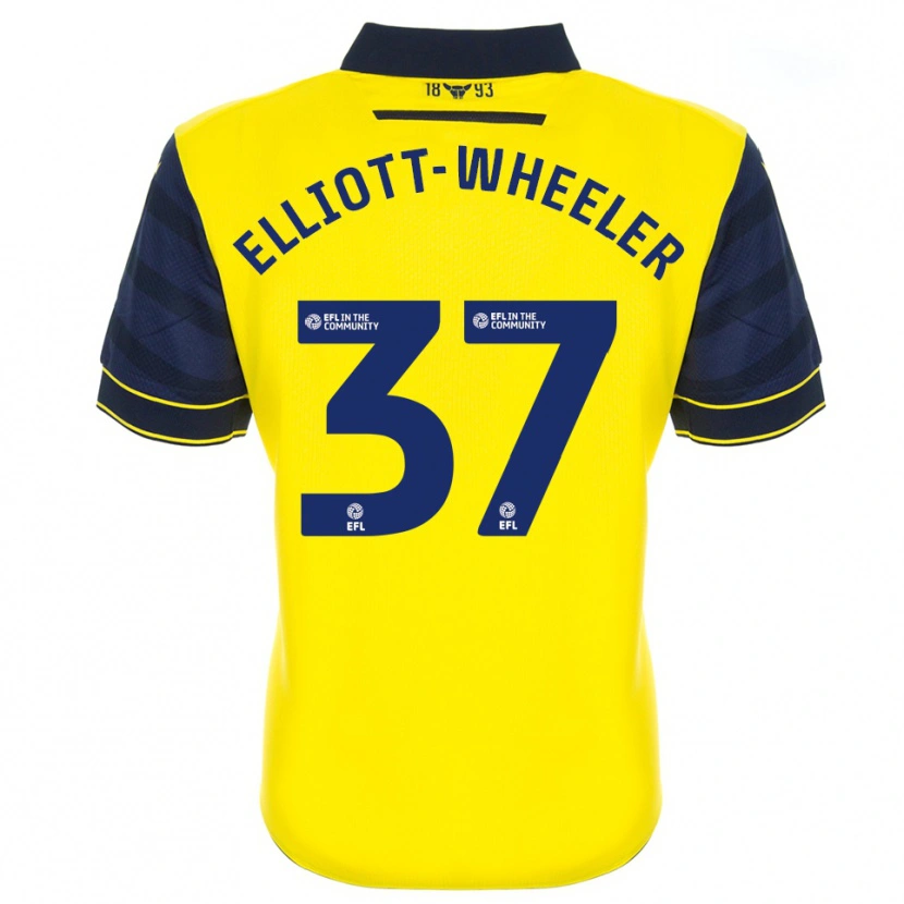 Danxen Kobiety Aidan Elliott-Wheeler #37 Żółto-Granatowy Domowa Koszulka 2025/26 Koszulki Klubowe