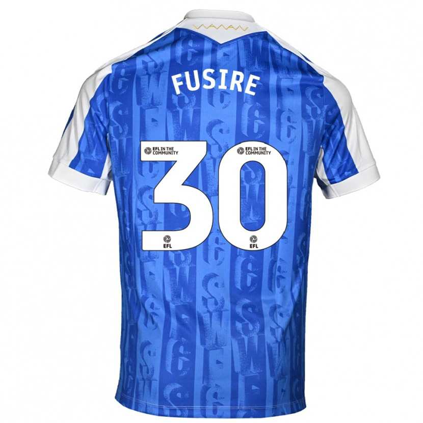 Danxen Kobiety Sean Fusire #30 Niebiesko-Biały Domowa Koszulka 2025/26 Koszulki Klubowe