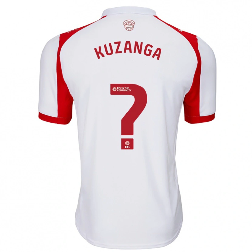 Danxen Kobiety Junior Kuzanga #0 Biało-Czerwony Domowa Koszulka 2025/26 Koszulki Klubowe