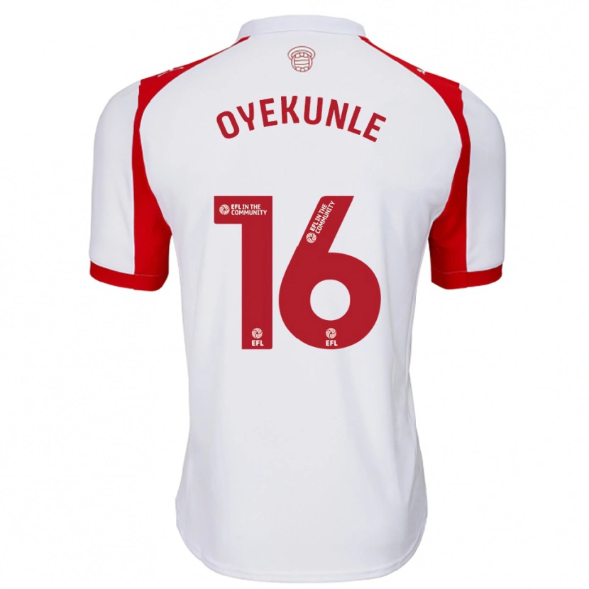Danxen Kobiety Nicholas Oyekunle #16 Biało-Czerwony Domowa Koszulka 2025/26 Koszulki Klubowe