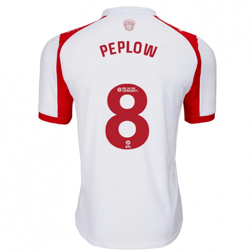Danxen Kobiety Chloe Peplow #8 Biało-Czerwony Domowa Koszulka 2025/26 Koszulki Klubowe