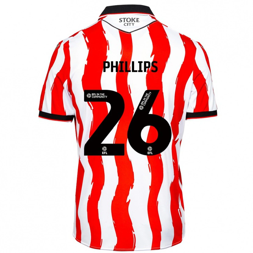 Danxen Kobiety Ashley Phillips #26 Biało-Czerwony Domowa Koszulka 2025/26 Koszulki Klubowe