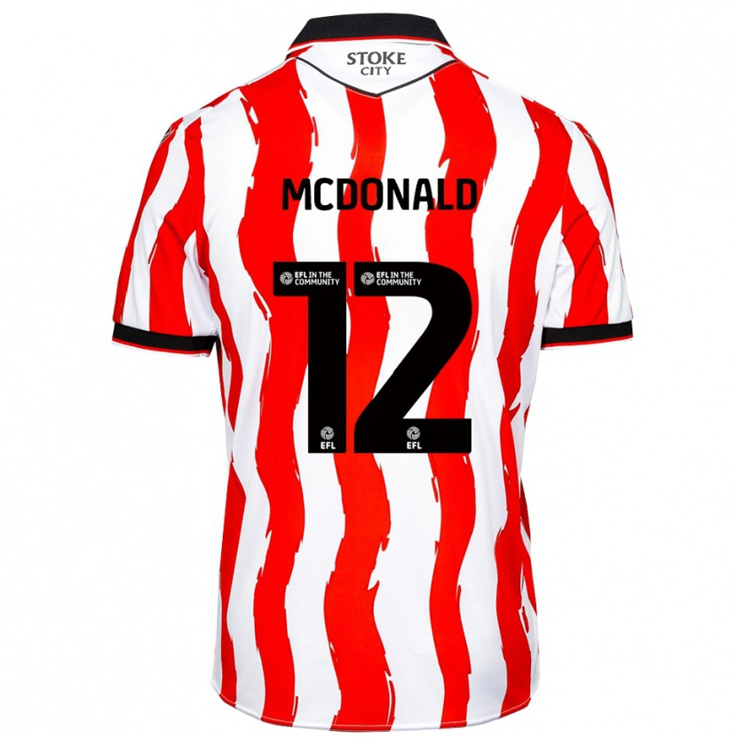 Danxen Kobiety Kayleigh Mcdonald #12 Biało-Czerwony Domowa Koszulka 2025/26 Koszulki Klubowe