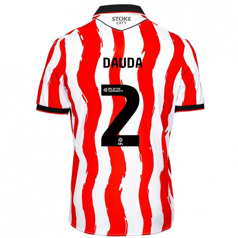 Danxen Kobiety Anas Dauda #2 Biało-Czerwony Domowa Koszulka 2025/26 Koszulki Klubowe
