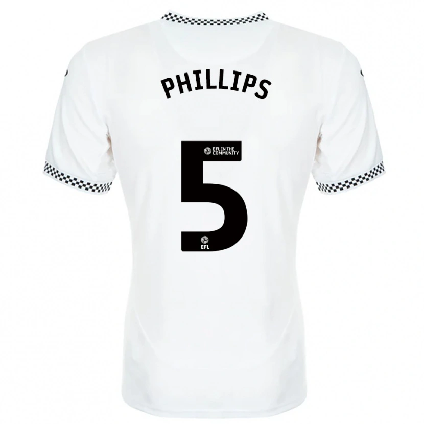 Danxen Kobiety Ben Phillips #5 Biało-Pomarańczowy Domowa Koszulka 2025/26 Koszulki Klubowe