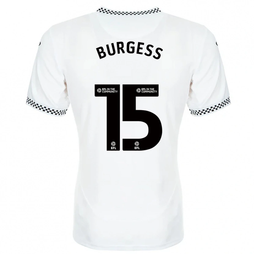 Danxen Kobiety Cameron Burgess #15 Biało-Pomarańczowy Domowa Koszulka 2025/26 Koszulki Klubowe