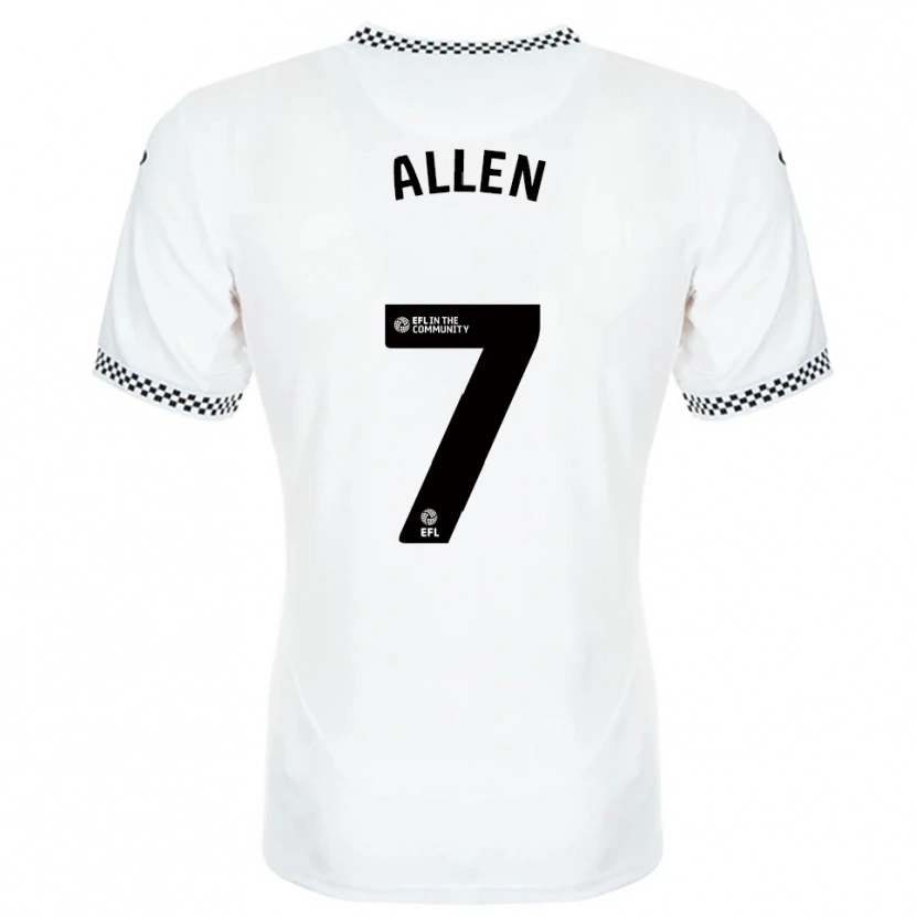Danxen Kobiety Joe Allen #7 Biało-Pomarańczowy Domowa Koszulka 2025/26 Koszulki Klubowe