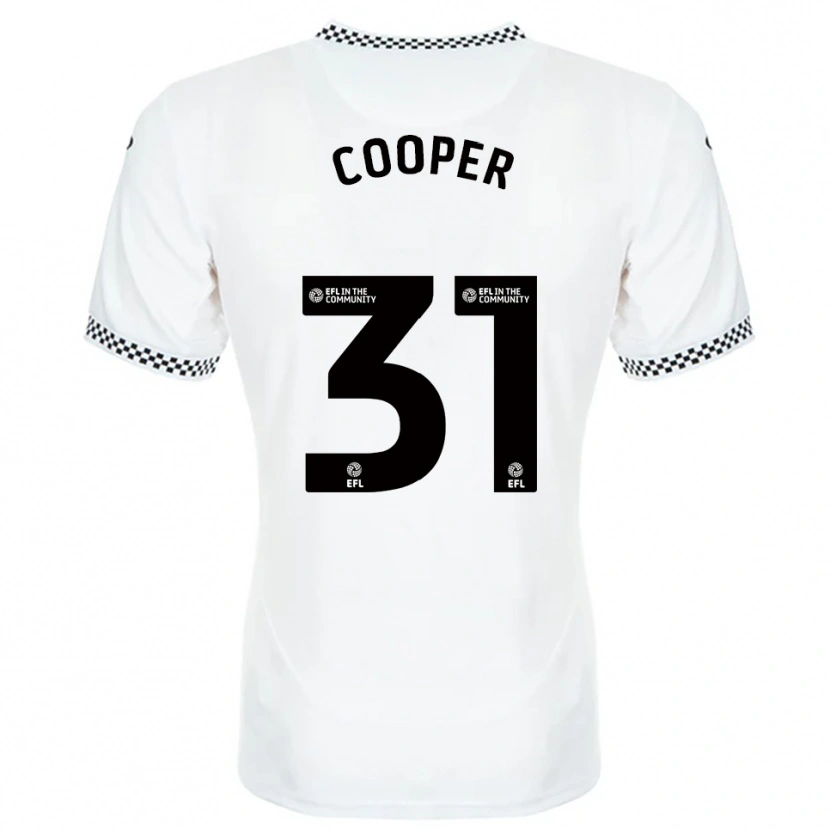 Danxen Kobiety Oliver Cooper #31 Biało-Pomarańczowy Domowa Koszulka 2025/26 Koszulki Klubowe