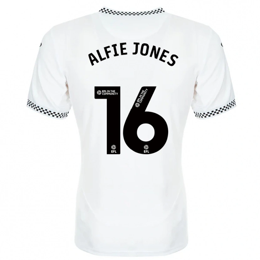 Danxen Kobiety Alfie Jones #16 Biało-Pomarańczowy Domowa Koszulka 2025/26 Koszulki Klubowe