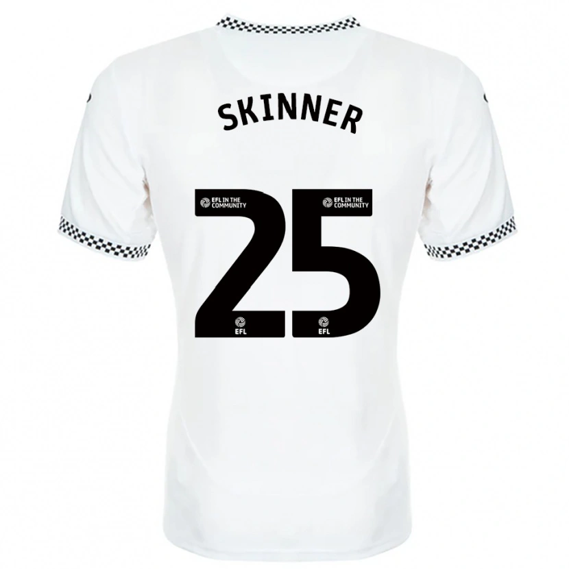 Danxen Kobiety Claire Skinner #25 Biało-Pomarańczowy Domowa Koszulka 2025/26 Koszulki Klubowe