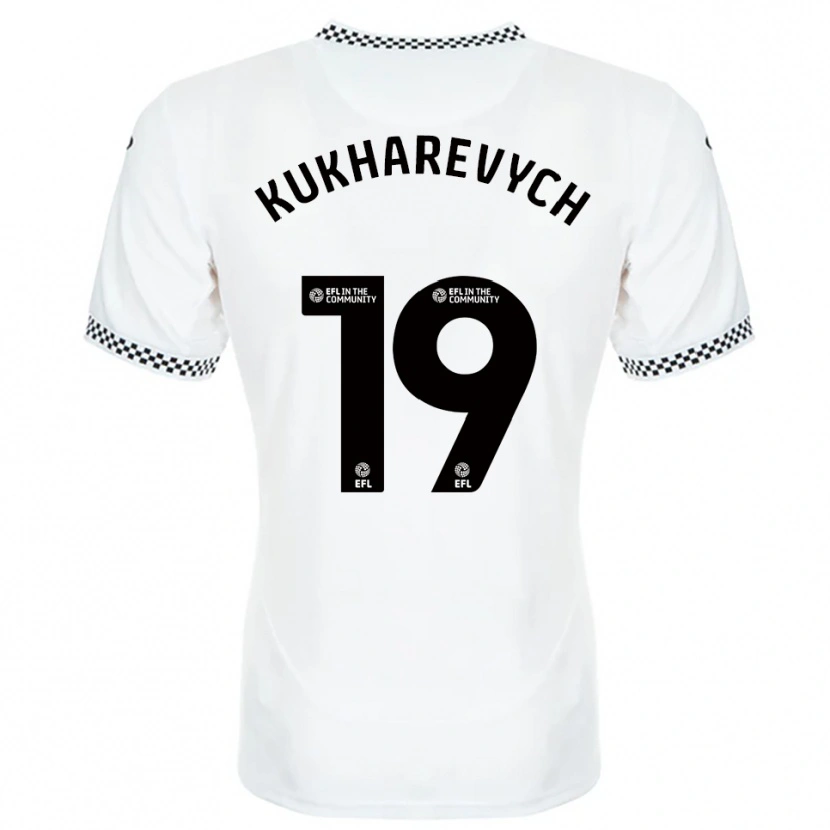 Danxen Kobiety Mykola Kukharevych #19 Biało-Pomarańczowy Domowa Koszulka 2025/26 Koszulki Klubowe