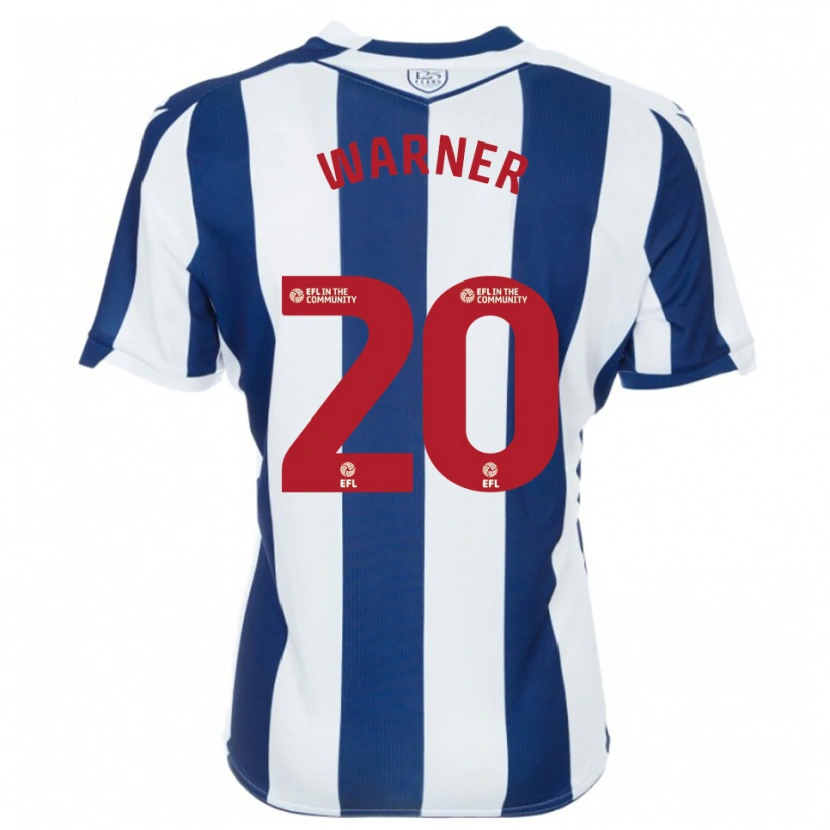 Danxen Kobiety Phoebe Warner #20 Granatowo-Biały Domowa Koszulka 2025/26 Koszulki Klubowe