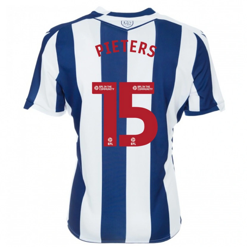 Danxen Kobiety Erik Pieters #15 Granatowo-Biały Domowa Koszulka 2025/26 Koszulki Klubowe