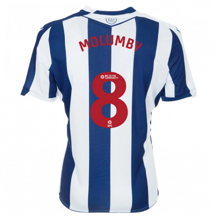 Danxen Kobiety Jayson Molumby #8 Granatowo-Biały Domowa Koszulka 2025/26 Koszulki Klubowe