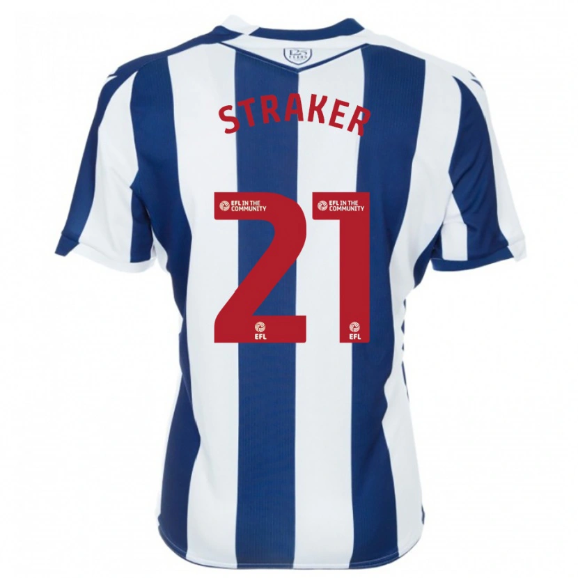 Danxen Kobiety Jannelle Straker #21 Granatowo-Biały Domowa Koszulka 2025/26 Koszulki Klubowe