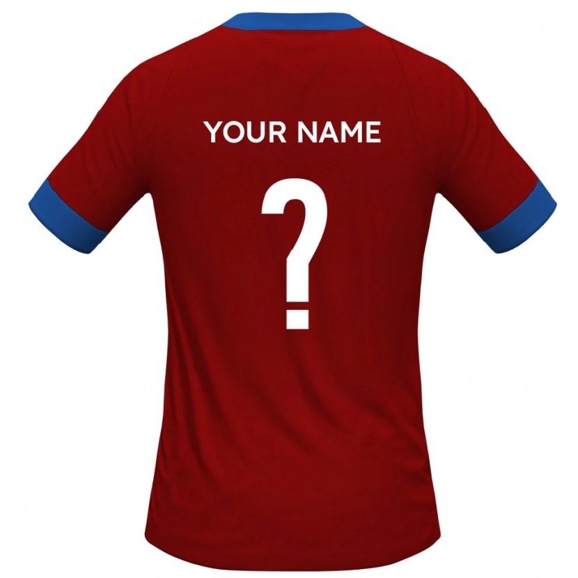 Danxen Kobiety Twoje Imię #0 Niebiesko-Czerwony Domowa Koszulka 2025/26 Koszulki Klubowe