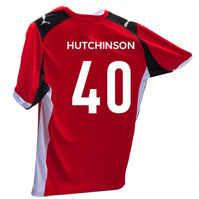 Danxen Kobiety Luke Hutchinson #40 Czerwono-Biały Domowa Koszulka 2025/26 Koszulki Klubowe