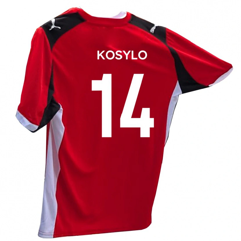 Danxen Kobiety Matty Kosylo #14 Czerwono-Biały Domowa Koszulka 2025/26 Koszulki Klubowe