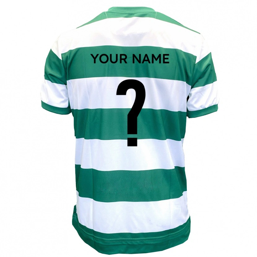 Danxen Kobiety Twoje Imię #0 Zielono-Biały Domowa Koszulka 2025/26 Koszulki Klubowe