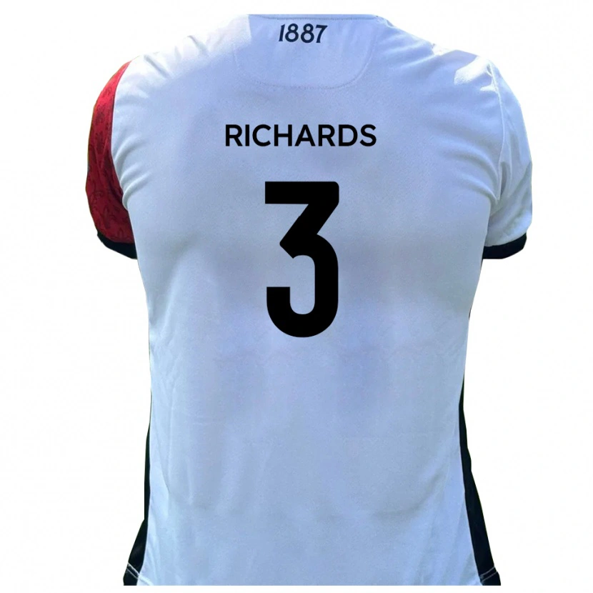 Danxen Kobiety Caleb Richards #3 Czerwono-Biały Domowa Koszulka 2025/26 Koszulki Klubowe