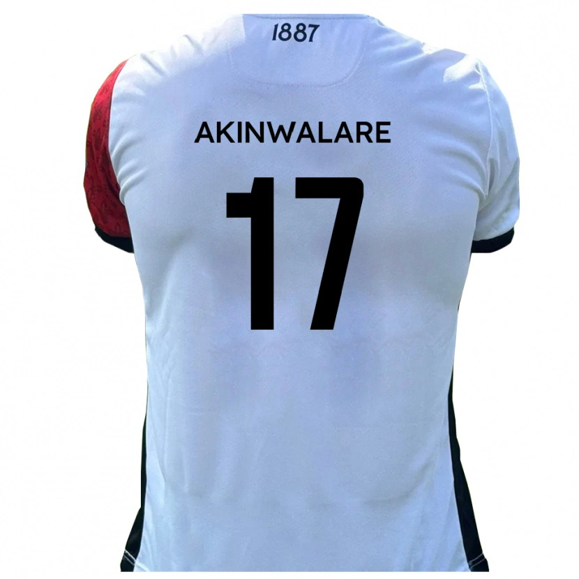 Danxen Kobiety Seyi Akinwalare #17 Czerwono-Biały Domowa Koszulka 2025/26 Koszulki Klubowe