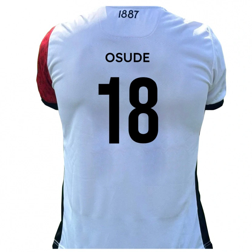 Danxen Kobiety Joshua Osude #18 Czerwono-Biały Domowa Koszulka 2025/26 Koszulki Klubowe
