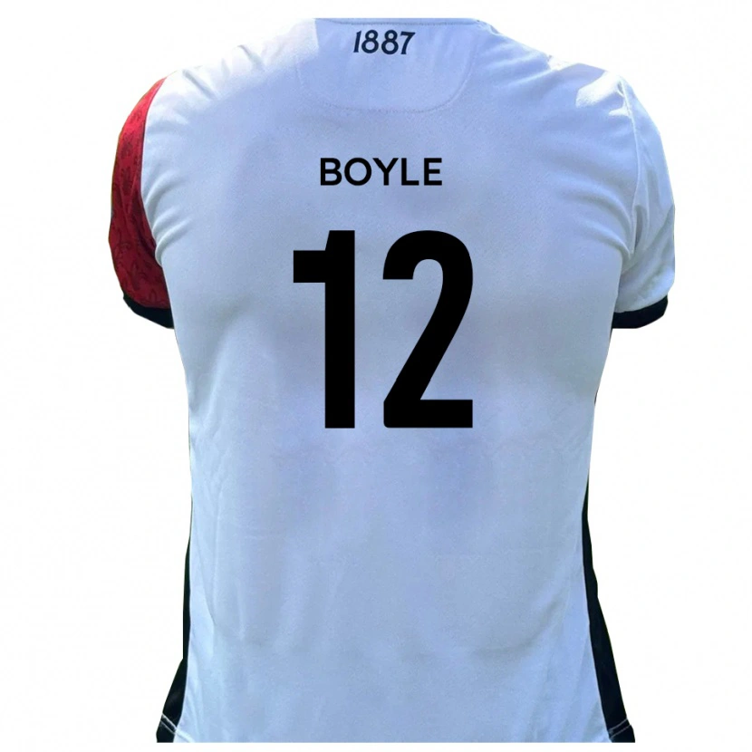 Danxen Kobiety Louie Boyle #12 Czerwono-Biały Domowa Koszulka 2025/26 Koszulki Klubowe