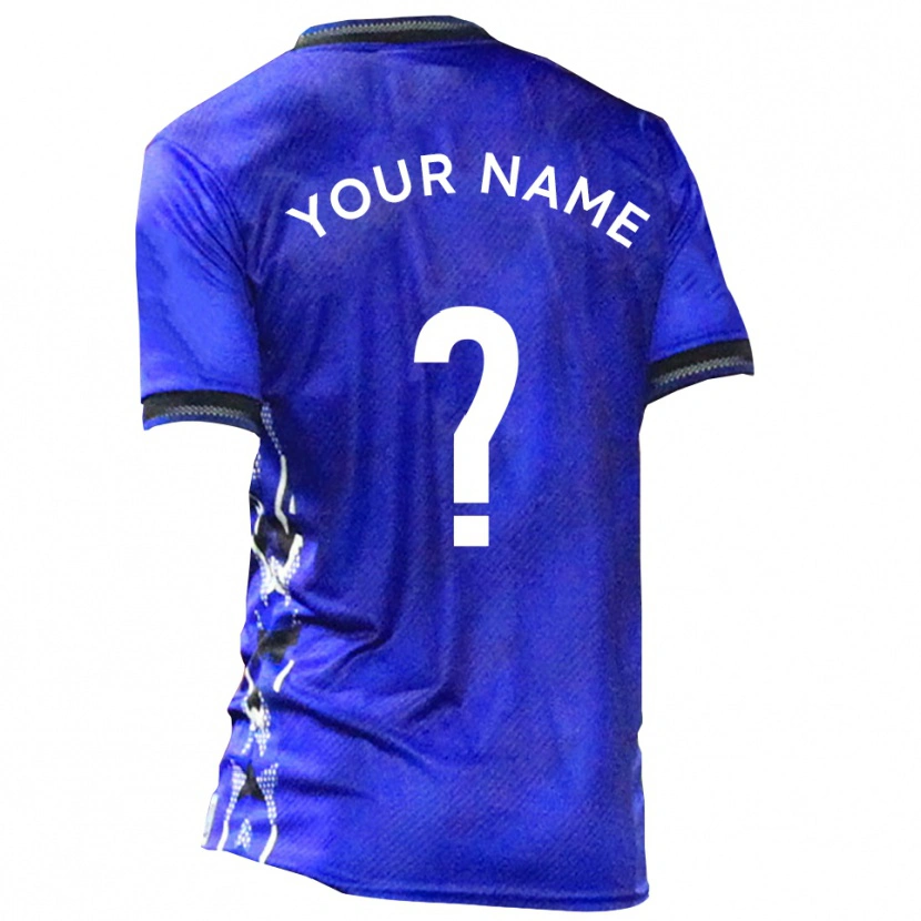 Danxen Kobiety Twoje Imię #0 Niebiesko-Biały Domowa Koszulka 2025/26 Koszulki Klubowe