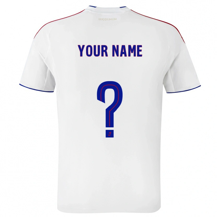 Danxen Kobiety Twoje Imię #0 Biało-Czerwony Domowa Koszulka 2025/26 Koszulki Klubowe