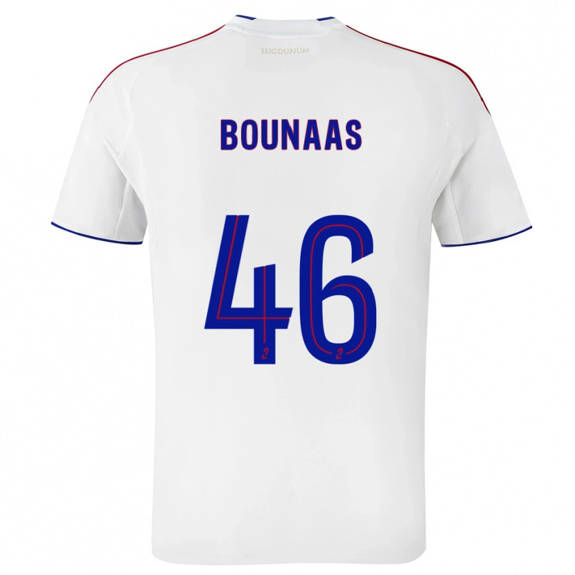 Danxen Kobiety Idris Bounaas #46 Biało-Czerwony Domowa Koszulka 2025/26 Koszulki Klubowe