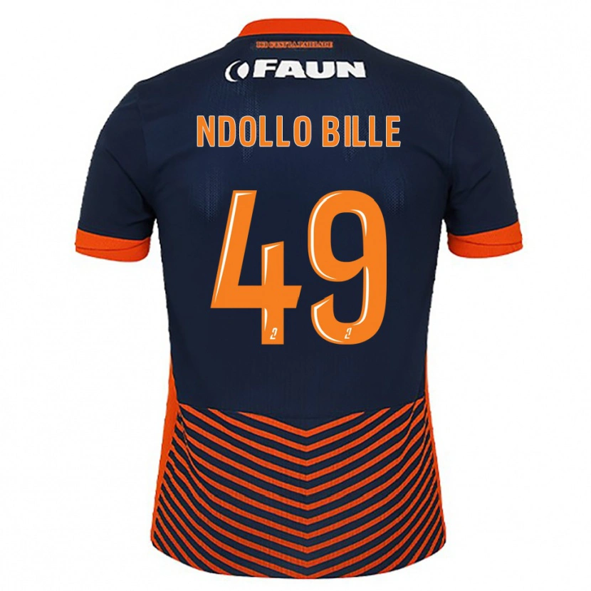 Danxen Kobiety Wilfried Ndollo Bille #49 Północny Niebieski Pomarańczowy Domowa Koszulka 2025/26 Koszulki Klubowe