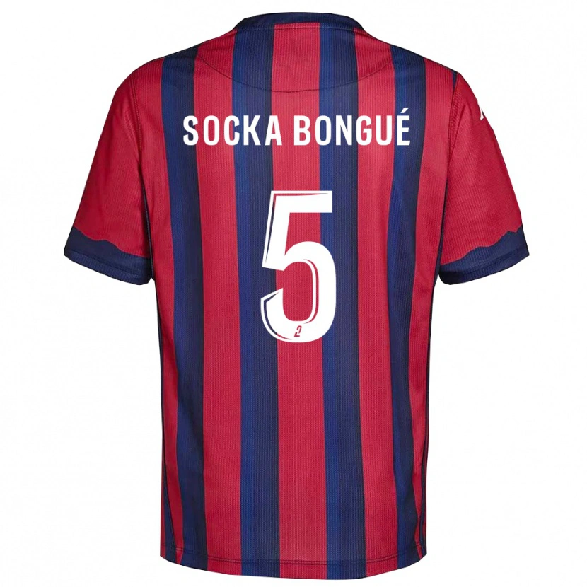 Danxen Kobiety Loïc Socka Bongué #5 Bordowo-Granatowy Domowa Koszulka 2025/26 Koszulki Klubowe