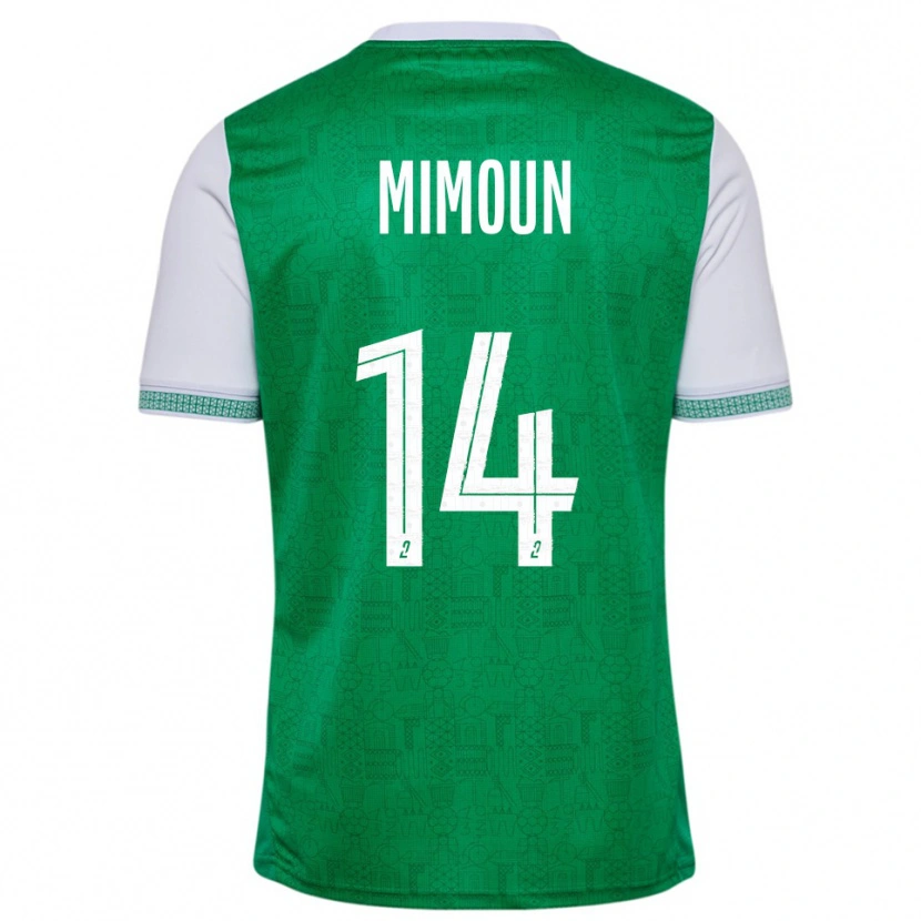 Danxen Kobiety Yanis Mimoun #14 Zielono-Biały Domowa Koszulka 2025/26 Koszulki Klubowe