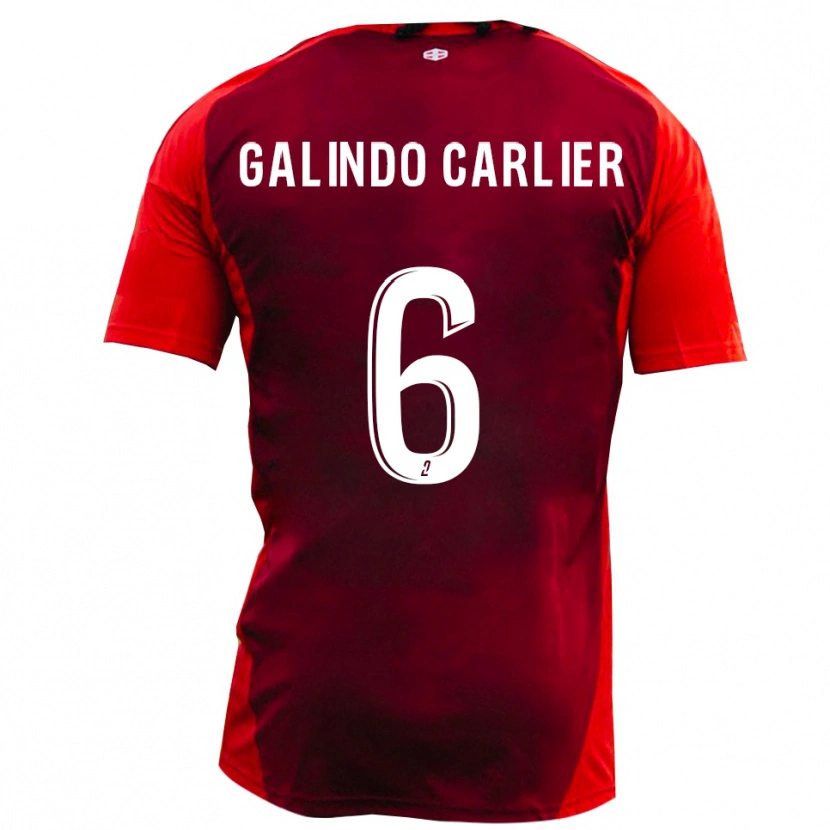 Danxen Kobiety Luca Galindo Carlier #6 Czerwono-Bordowy Domowa Koszulka 2025/26 Koszulki Klubowe