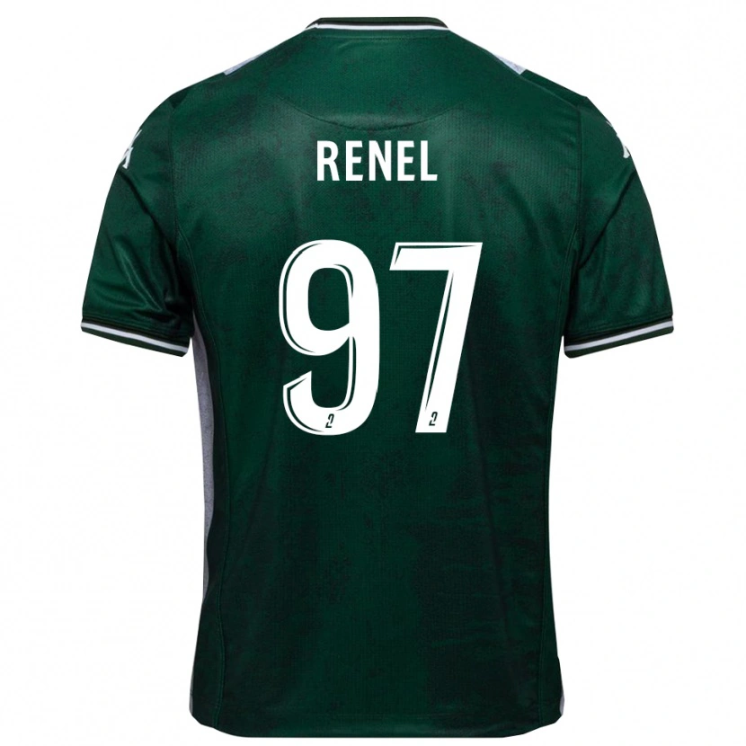 Danxen Kobiety Samuel Renel #97 Zielono-Biały Domowa Koszulka 2025/26 Koszulki Klubowe