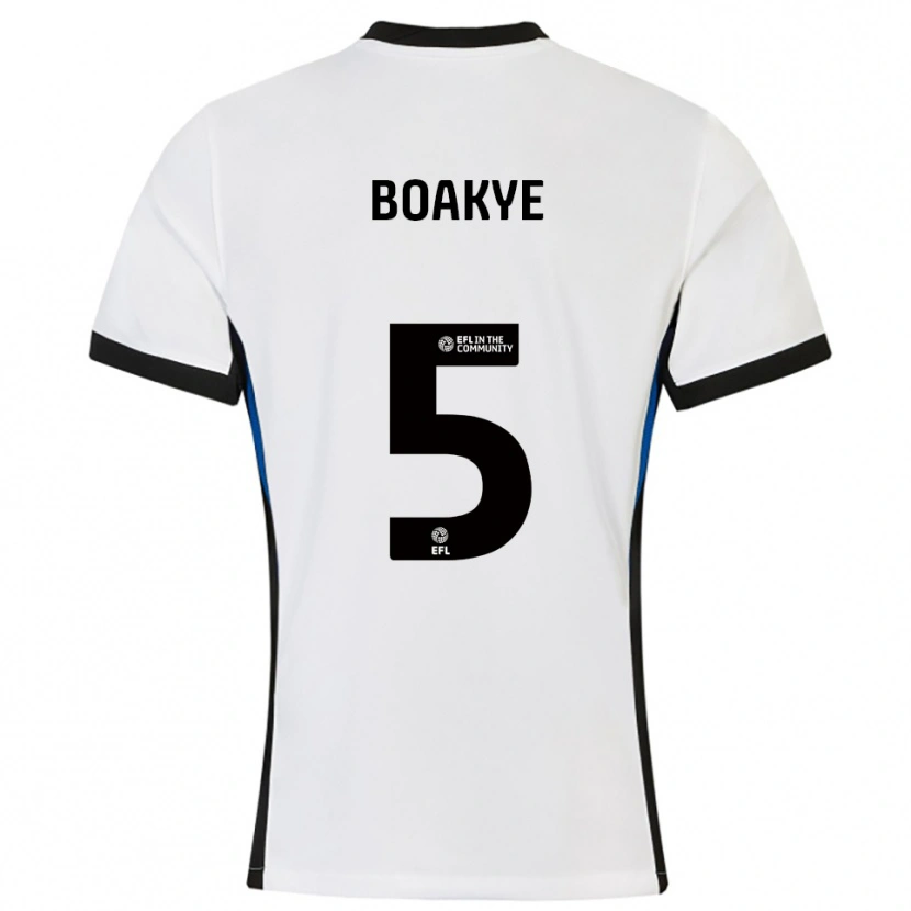 Danxen Kobiety Godfred Boakye #5 Biało-Niebieski Wyjazdowa Koszulka 2025/26 Koszulki Klubowe