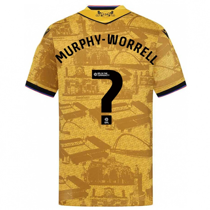 Danxen Kobiety Paul Murphy-Worrell #0 Złoto-Czarny Wyjazdowa Koszulka 2025/26 Koszulki Klubowe