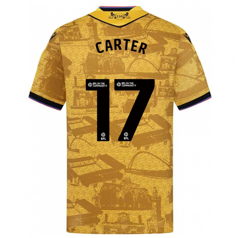 Danxen Kobiety Hayden Carter #17 Złoto-Czarny Wyjazdowa Koszulka 2025/26 Koszulki Klubowe